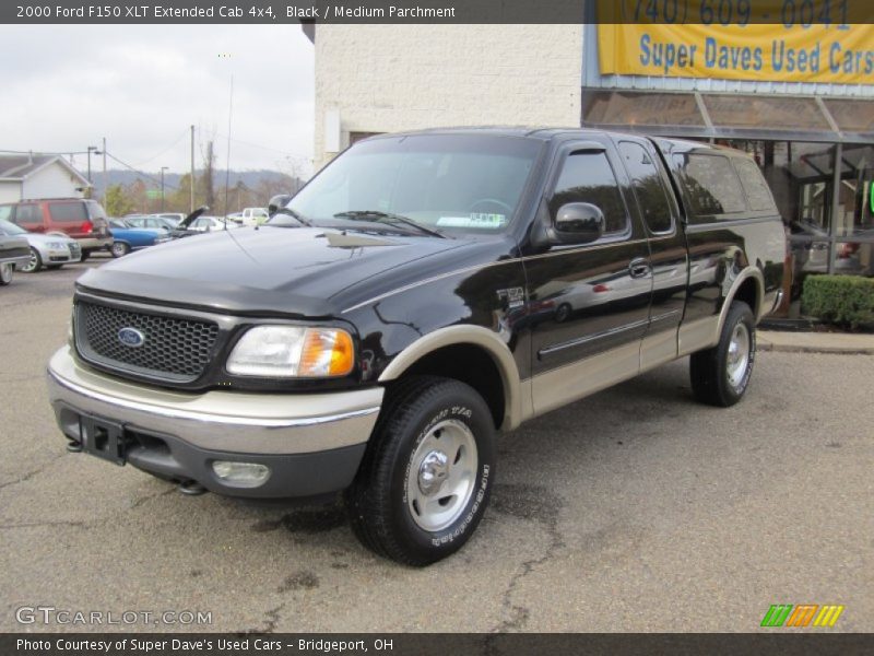 Black / Medium Parchment 2000 Ford F150 XLT Extended Cab 4x4