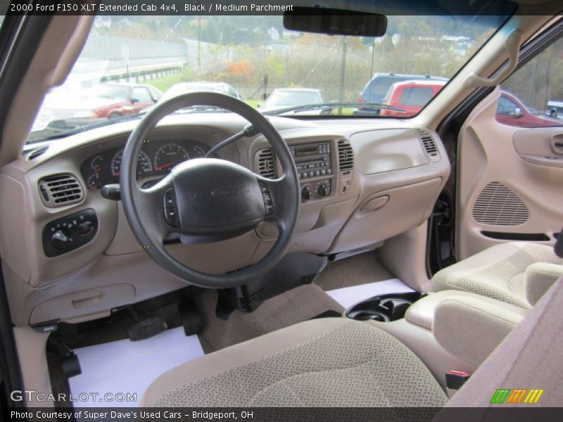 Black / Medium Parchment 2000 Ford F150 XLT Extended Cab 4x4