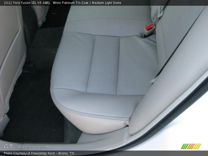 White Platinum Tri-Coat / Medium Light Stone 2012 Ford Fusion SEL V6 AWD