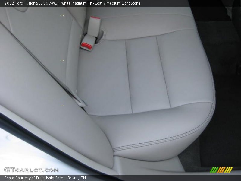 White Platinum Tri-Coat / Medium Light Stone 2012 Ford Fusion SEL V6 AWD