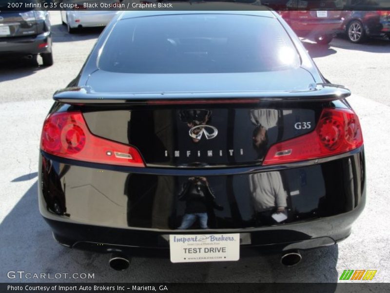 Black Obsidian / Graphite Black 2007 Infiniti G 35 Coupe