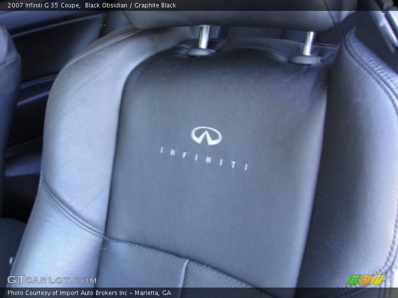 Black Obsidian / Graphite Black 2007 Infiniti G 35 Coupe