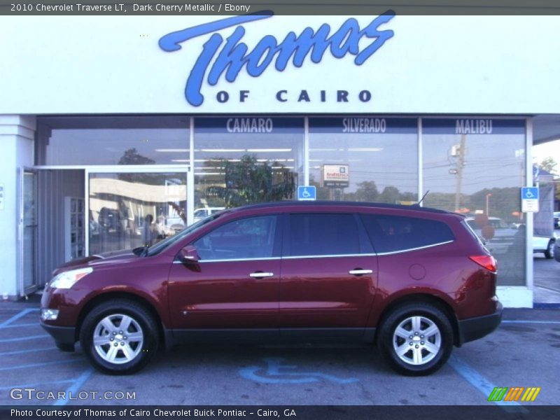 Dark Cherry Metallic / Ebony 2010 Chevrolet Traverse LT