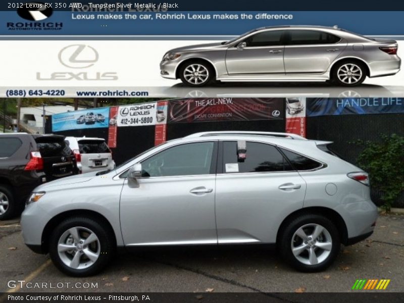 Tungsten Silver Metallic / Black 2012 Lexus RX 350 AWD