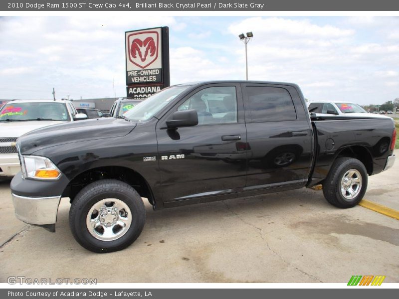 Brilliant Black Crystal Pearl / Dark Slate Gray 2010 Dodge Ram 1500 ST Crew Cab 4x4