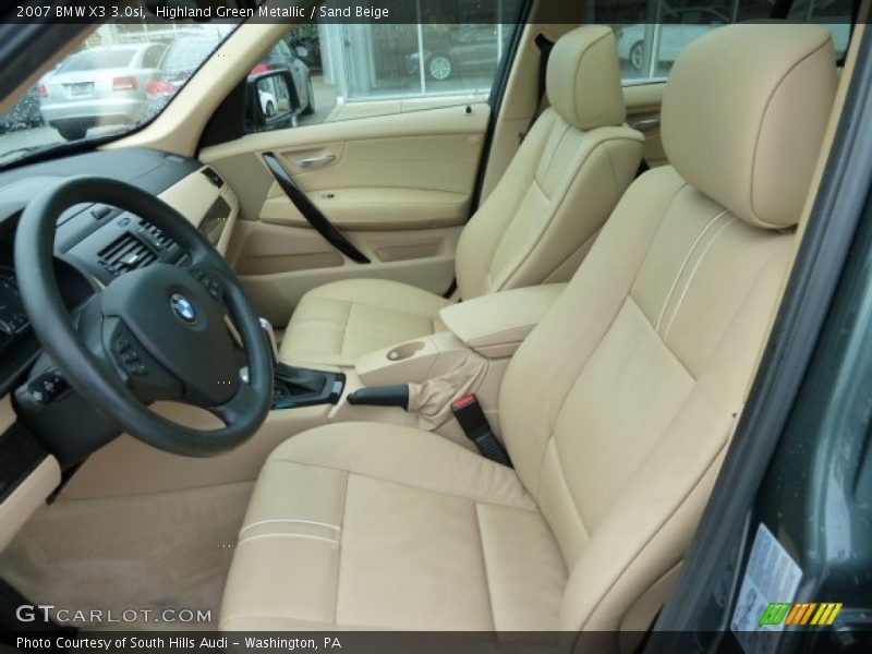 Highland Green Metallic / Sand Beige 2007 BMW X3 3.0si