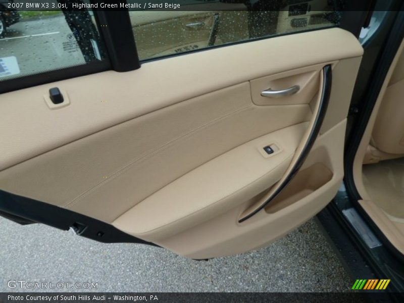 Highland Green Metallic / Sand Beige 2007 BMW X3 3.0si