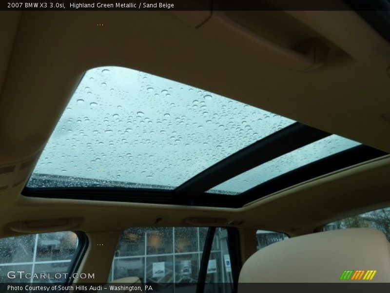 Highland Green Metallic / Sand Beige 2007 BMW X3 3.0si