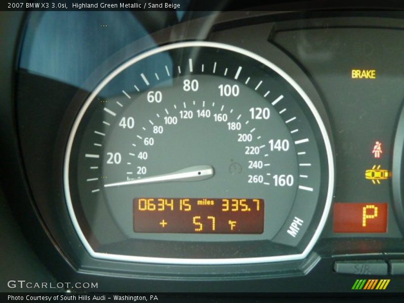 Highland Green Metallic / Sand Beige 2007 BMW X3 3.0si