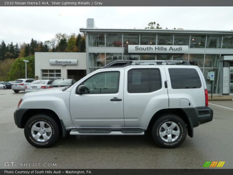 Silver Lightning Metallic / Gray 2010 Nissan Xterra S 4x4