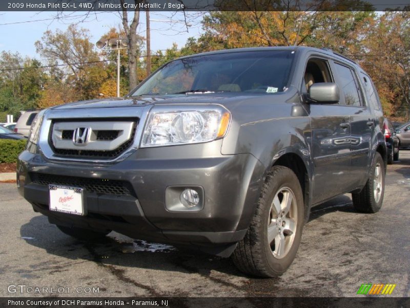 Nimbus Gray Metallic / Beige 2009 Honda Pilot EX-L 4WD