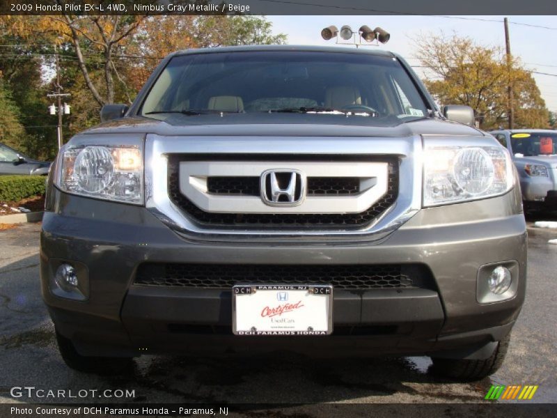 Nimbus Gray Metallic / Beige 2009 Honda Pilot EX-L 4WD