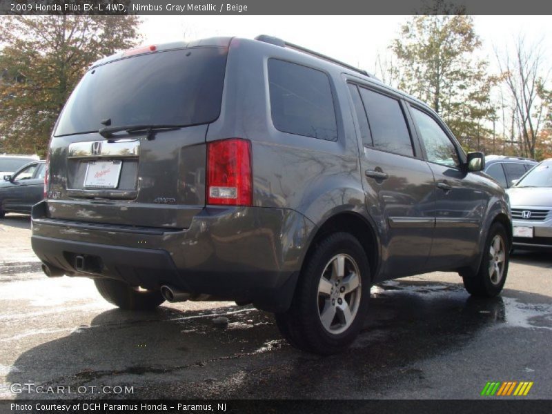 Nimbus Gray Metallic / Beige 2009 Honda Pilot EX-L 4WD