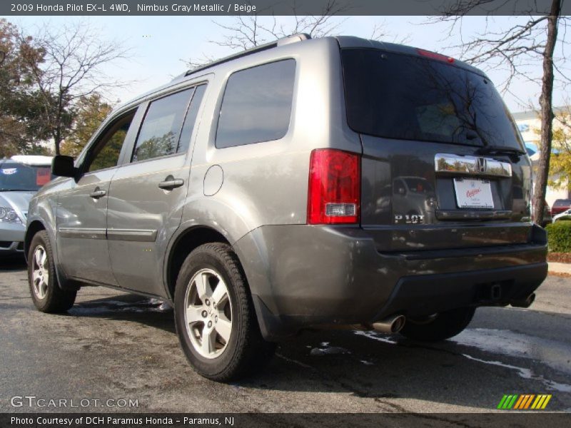 Nimbus Gray Metallic / Beige 2009 Honda Pilot EX-L 4WD