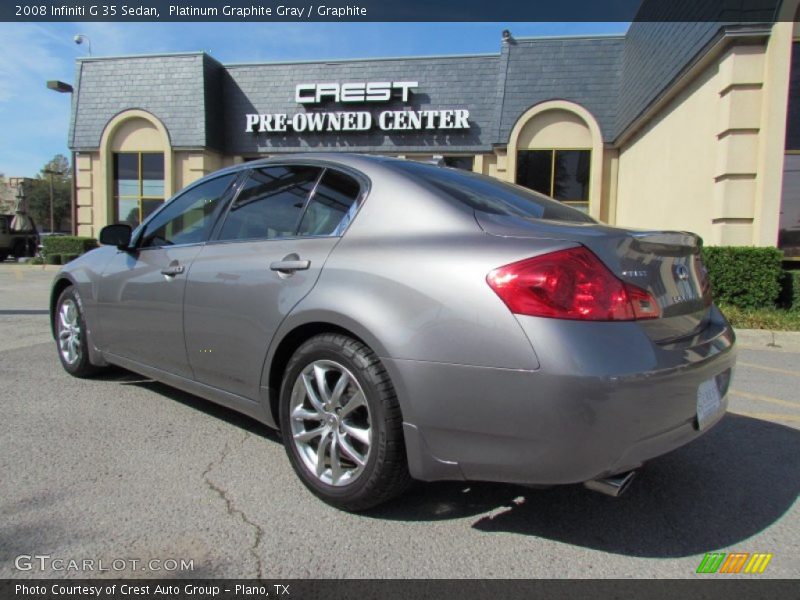 Platinum Graphite Gray / Graphite 2008 Infiniti G 35 Sedan