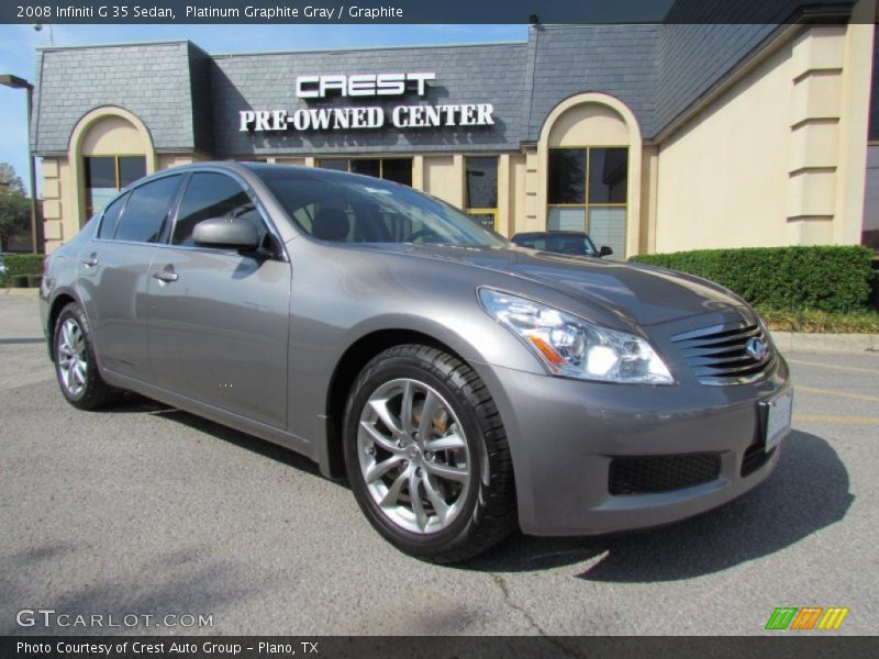 Platinum Graphite Gray / Graphite 2008 Infiniti G 35 Sedan