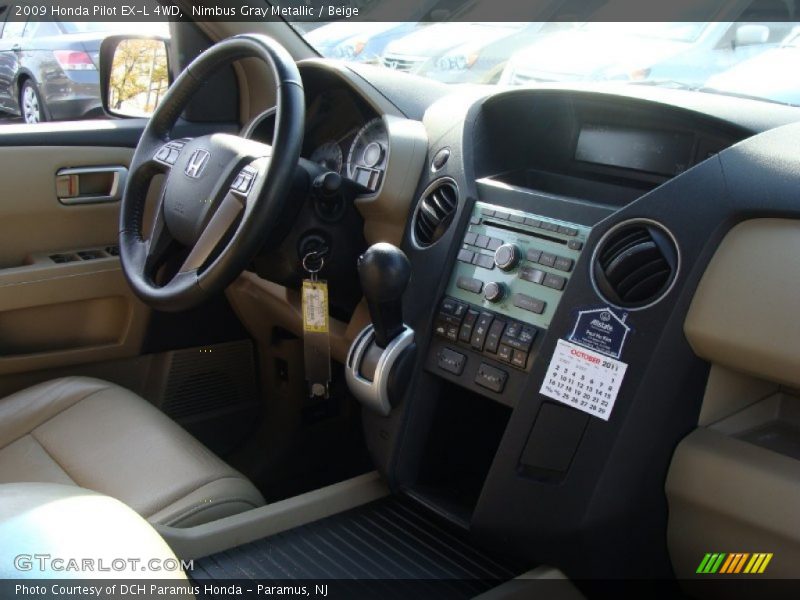 Nimbus Gray Metallic / Beige 2009 Honda Pilot EX-L 4WD