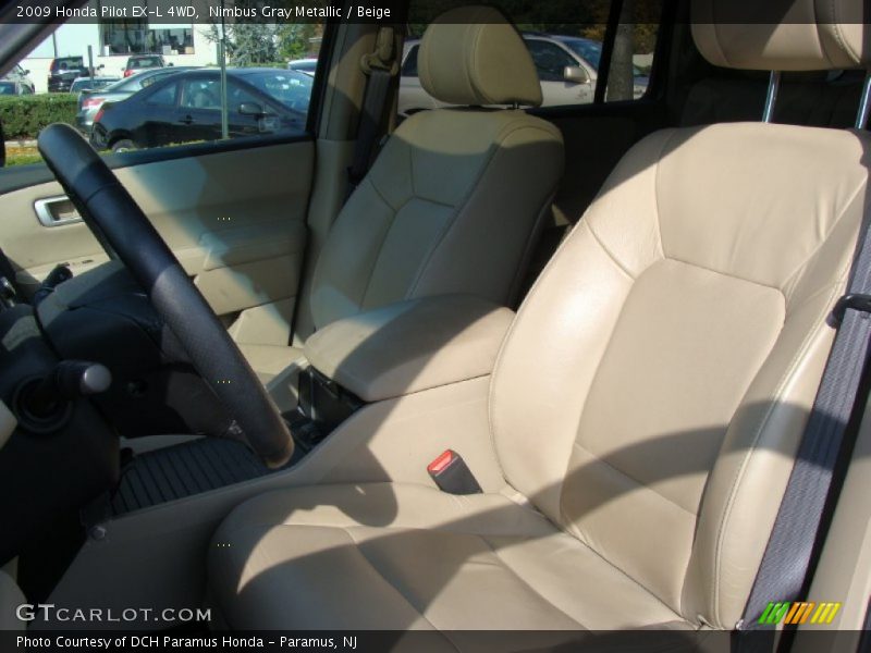 Nimbus Gray Metallic / Beige 2009 Honda Pilot EX-L 4WD