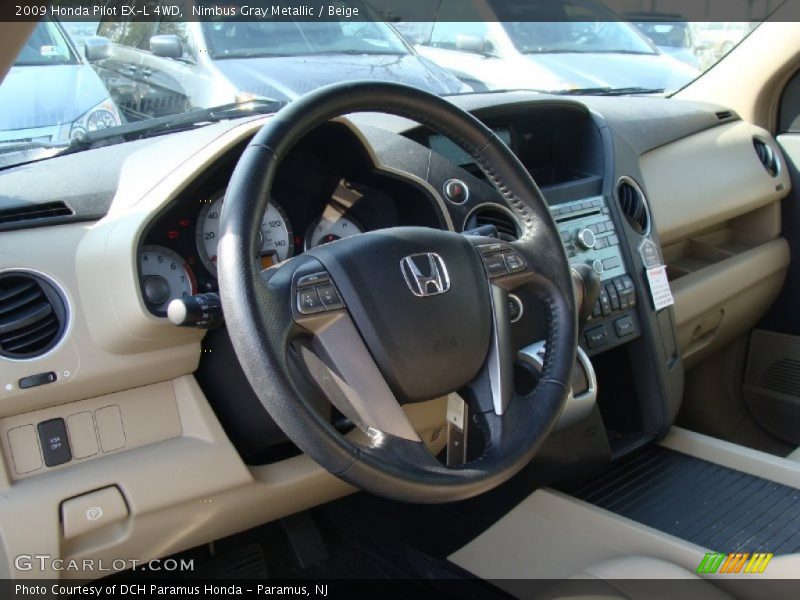 Nimbus Gray Metallic / Beige 2009 Honda Pilot EX-L 4WD