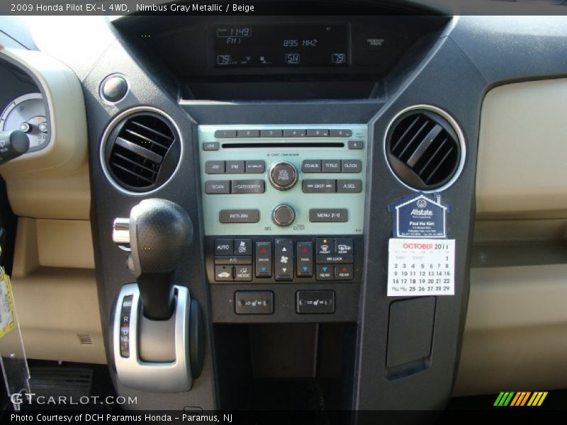 Nimbus Gray Metallic / Beige 2009 Honda Pilot EX-L 4WD