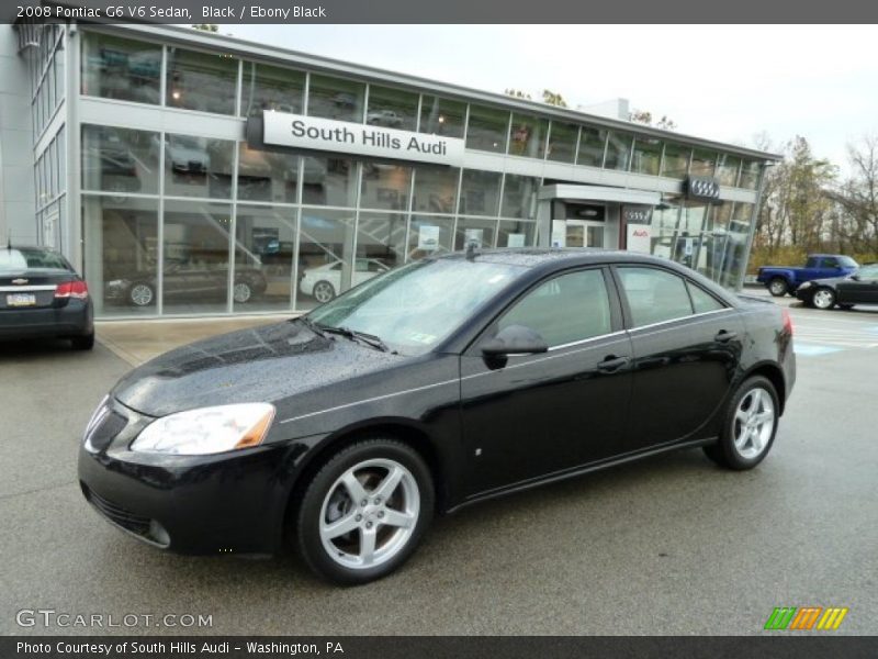 Black / Ebony Black 2008 Pontiac G6 V6 Sedan