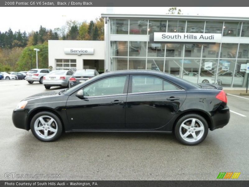 Black / Ebony Black 2008 Pontiac G6 V6 Sedan