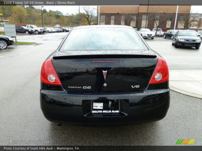 Black / Ebony Black 2008 Pontiac G6 V6 Sedan