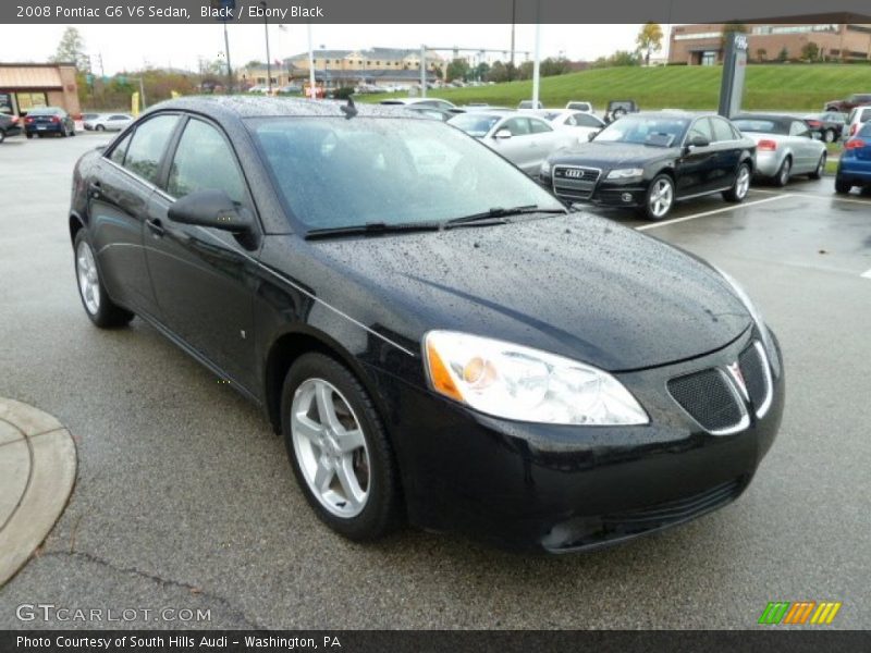Black / Ebony Black 2008 Pontiac G6 V6 Sedan