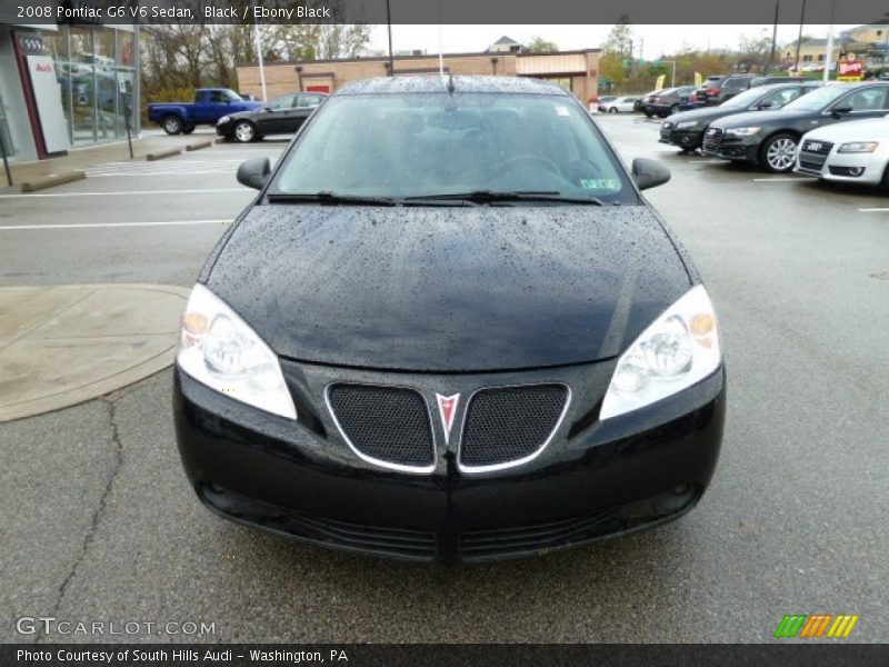 Black / Ebony Black 2008 Pontiac G6 V6 Sedan