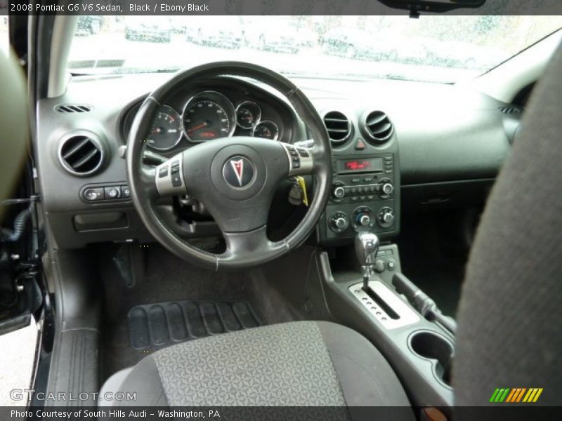 Black / Ebony Black 2008 Pontiac G6 V6 Sedan