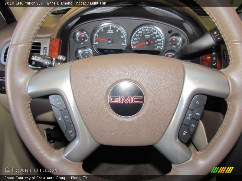 White Diamond Tricoat / Light Tan 2010 GMC Yukon SLT