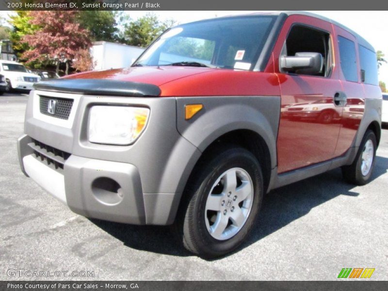 Sunset Orange Pearl / Black 2003 Honda Element EX