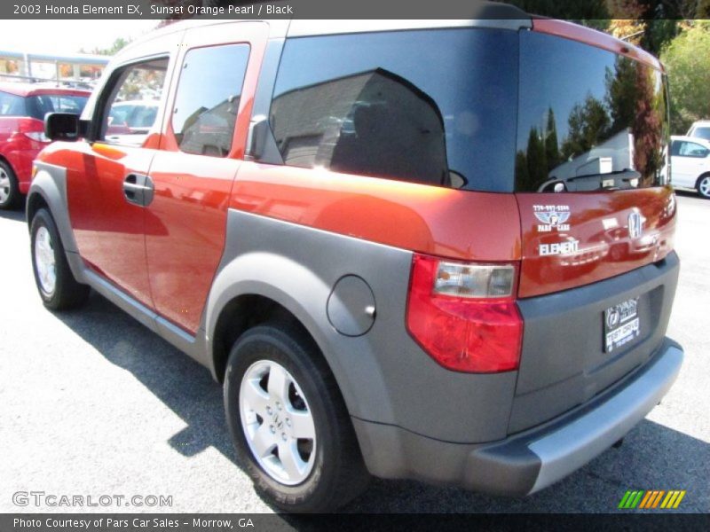 Sunset Orange Pearl / Black 2003 Honda Element EX