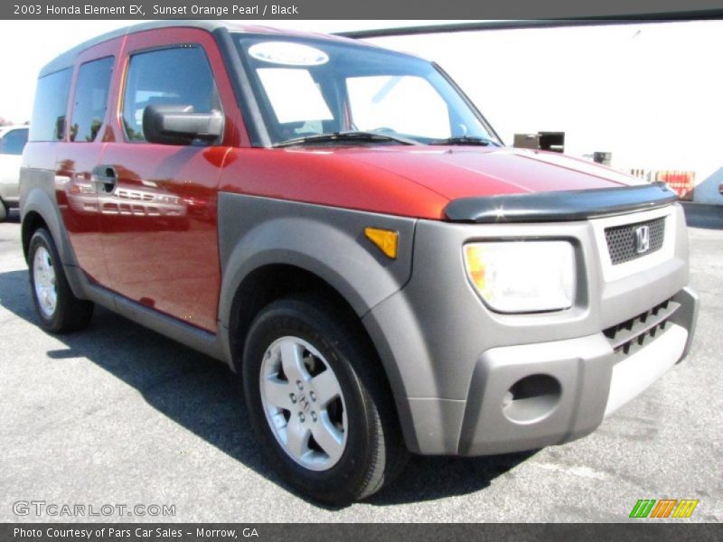 Sunset Orange Pearl / Black 2003 Honda Element EX