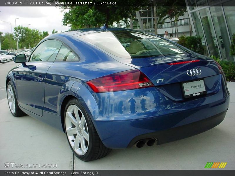 Ocean Blue Pearl Effect / Luxor Beige 2008 Audi TT 2.0T Coupe