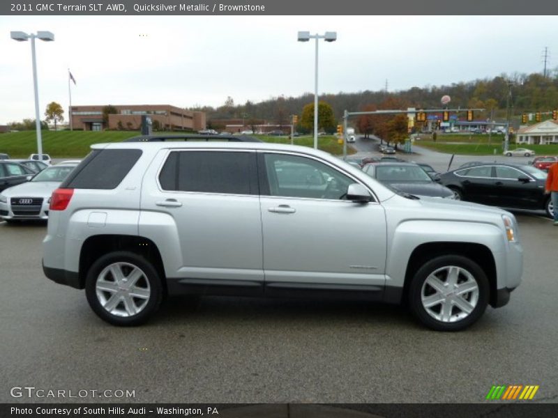 Quicksilver Metallic / Brownstone 2011 GMC Terrain SLT AWD