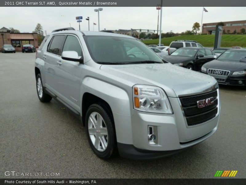 Quicksilver Metallic / Brownstone 2011 GMC Terrain SLT AWD