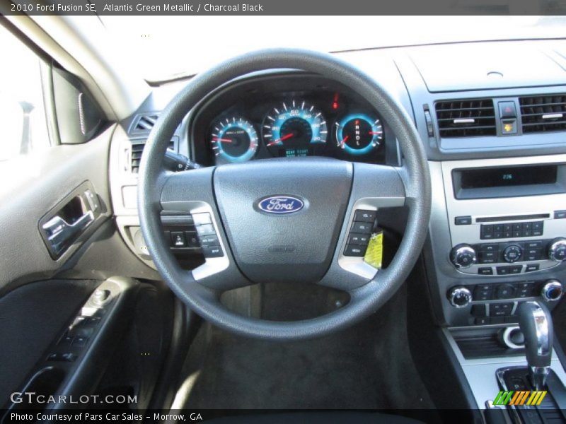 Atlantis Green Metallic / Charcoal Black 2010 Ford Fusion SE