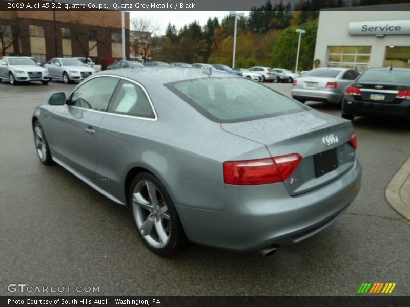 Quartz Grey Metallic / Black 2009 Audi A5 3.2 quattro Coupe
