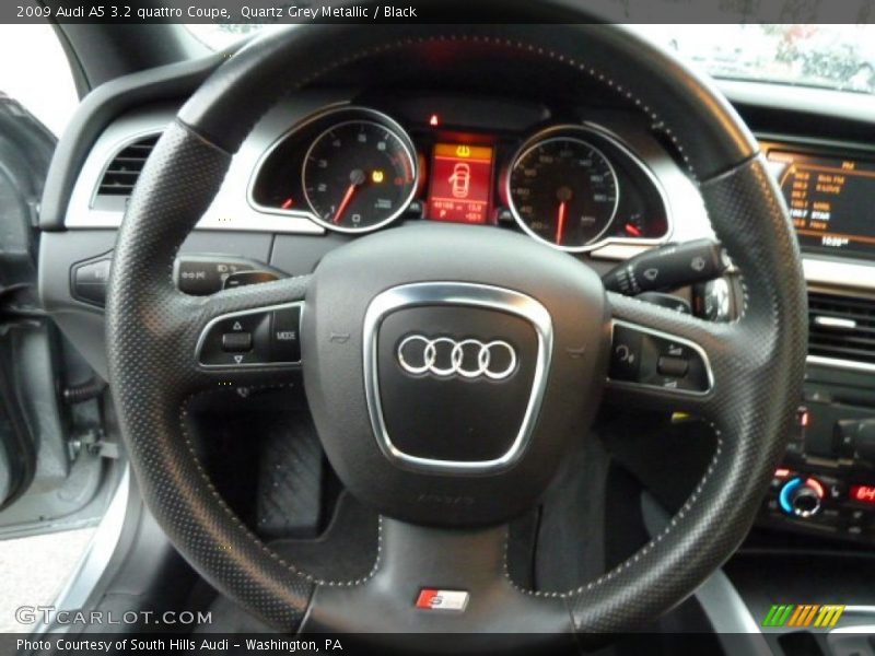 Quartz Grey Metallic / Black 2009 Audi A5 3.2 quattro Coupe