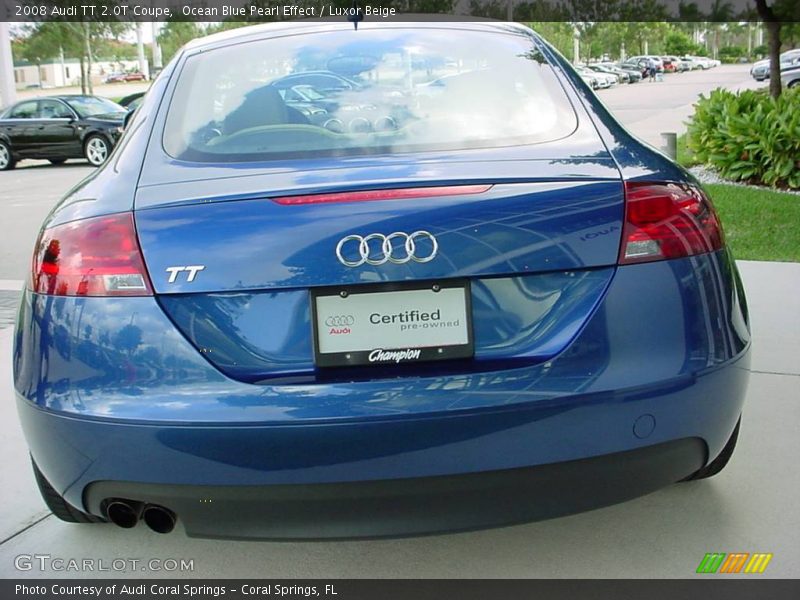 Ocean Blue Pearl Effect / Luxor Beige 2008 Audi TT 2.0T Coupe