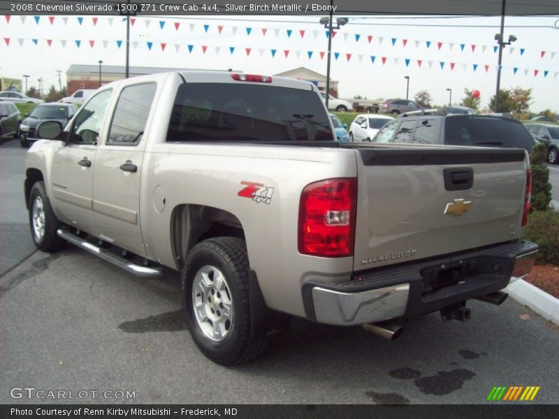 Silver Birch Metallic / Ebony 2008 Chevrolet Silverado 1500 Z71 Crew Cab 4x4