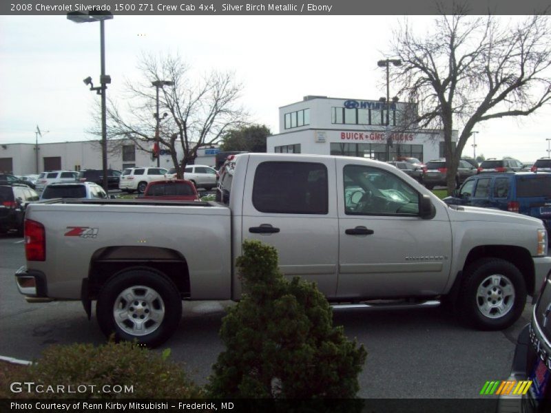 Silver Birch Metallic / Ebony 2008 Chevrolet Silverado 1500 Z71 Crew Cab 4x4