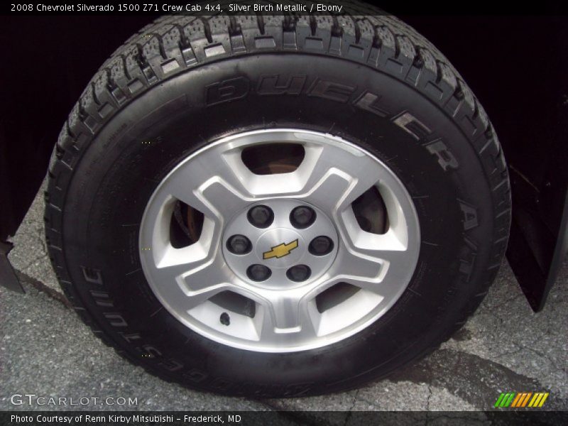 Silver Birch Metallic / Ebony 2008 Chevrolet Silverado 1500 Z71 Crew Cab 4x4