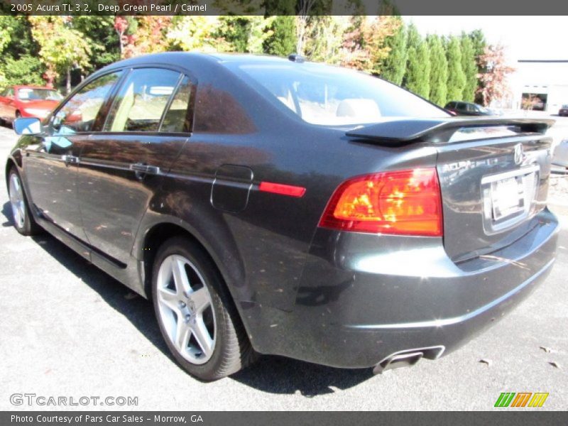 Deep Green Pearl / Camel 2005 Acura TL 3.2