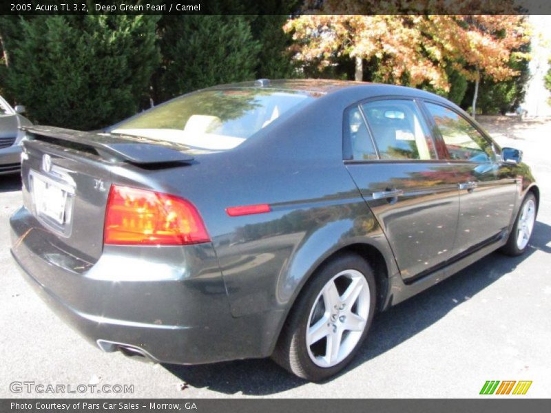 Deep Green Pearl / Camel 2005 Acura TL 3.2