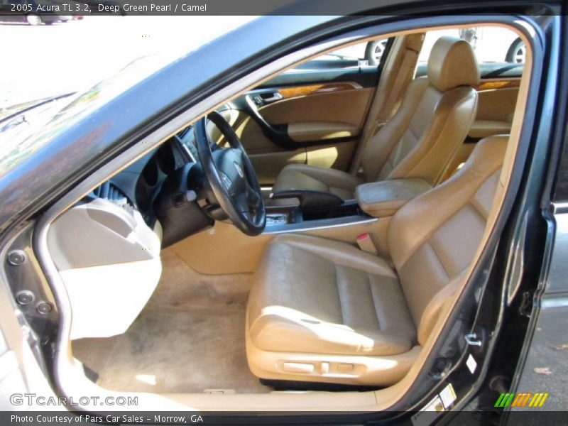 Deep Green Pearl / Camel 2005 Acura TL 3.2