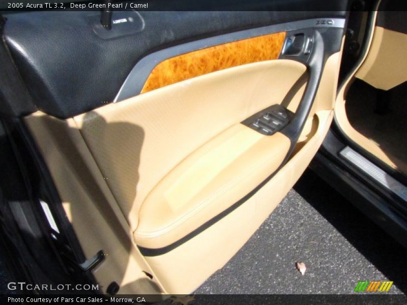 Deep Green Pearl / Camel 2005 Acura TL 3.2