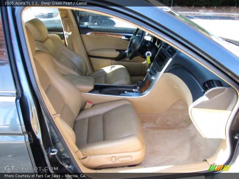 Deep Green Pearl / Camel 2005 Acura TL 3.2
