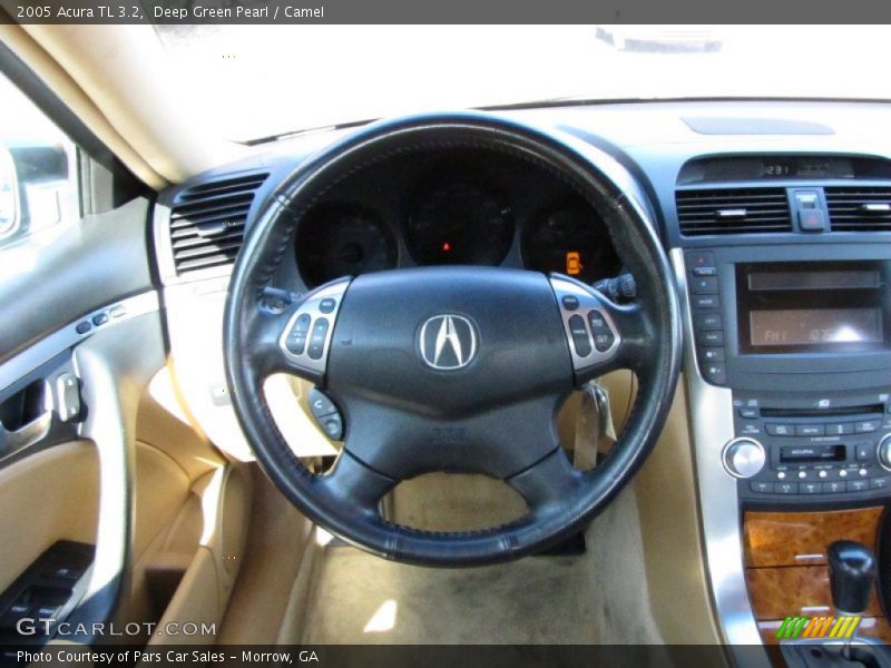 Deep Green Pearl / Camel 2005 Acura TL 3.2